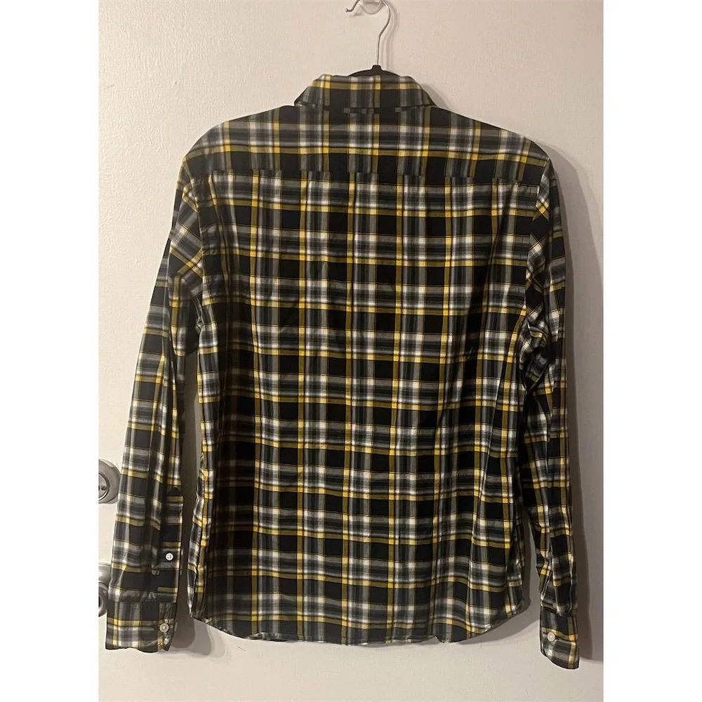 Banana Republic‎ Men's Plaid Flannel Untucked Fit Long Sleeve Shirt M